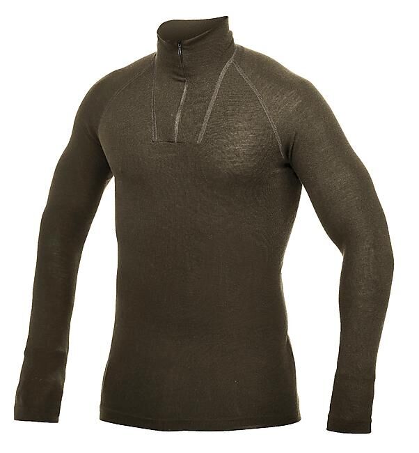 WOOLPOWER - T-SHIRT ML ZIP TURTLE NECK LITE