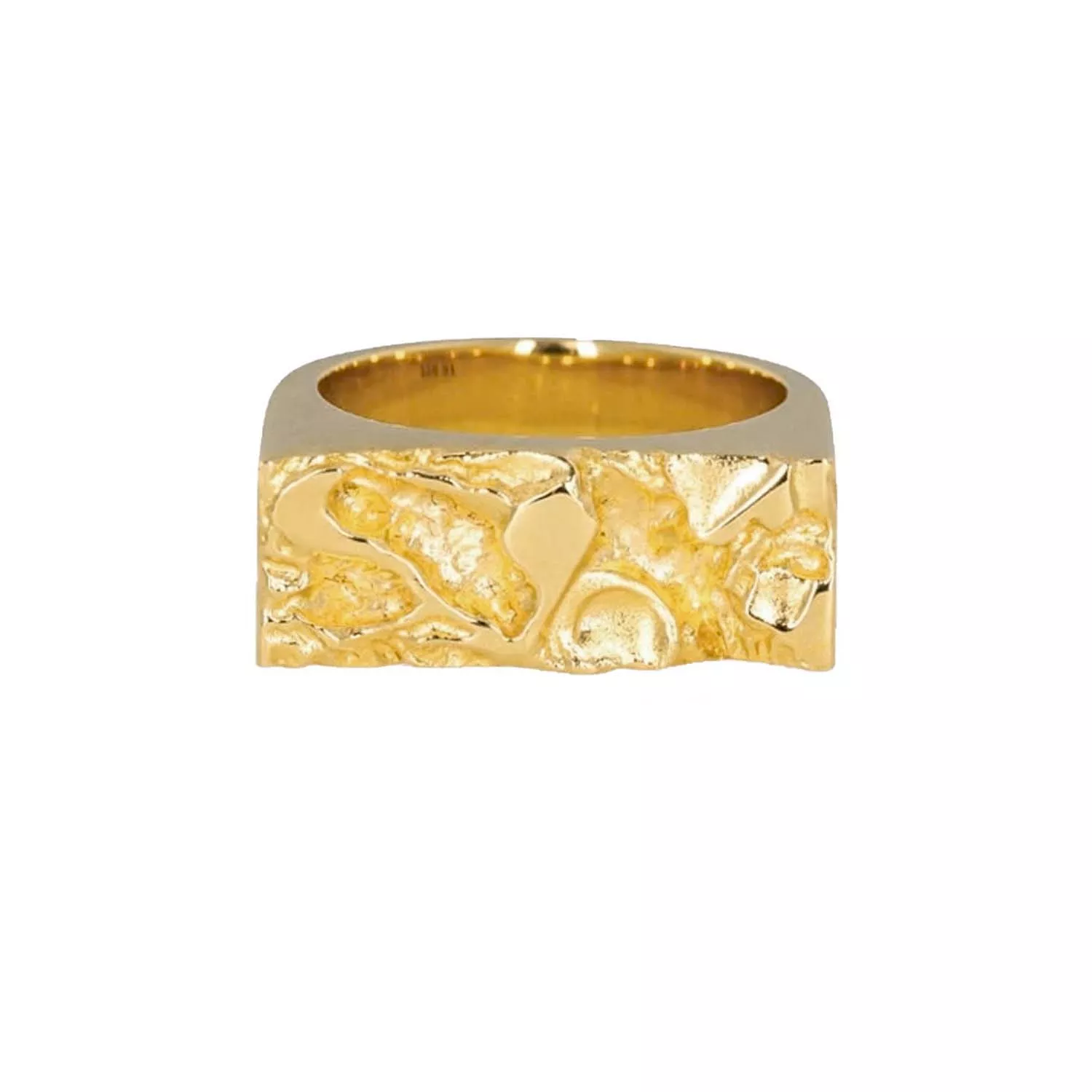 IX Studios Rustic Ring 22 kt. Forgyldt Sølv DMN0321GD