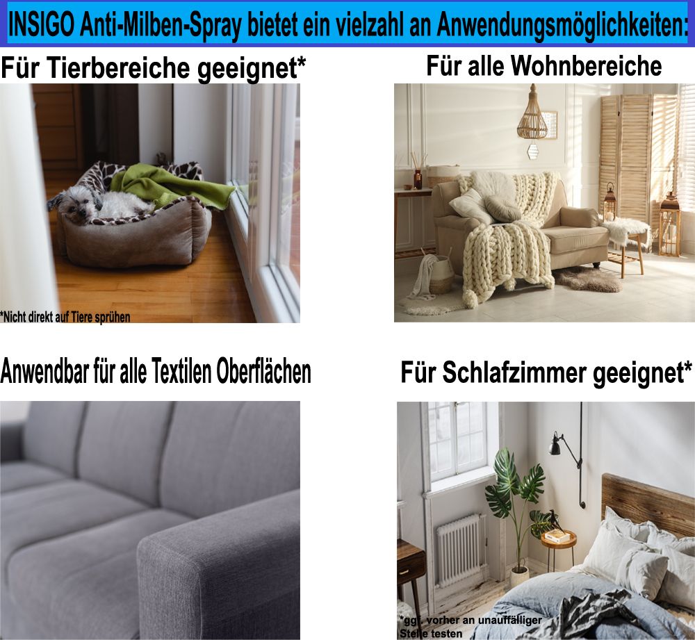 INSIGO Milbenspray mit 5L Drucksprüher