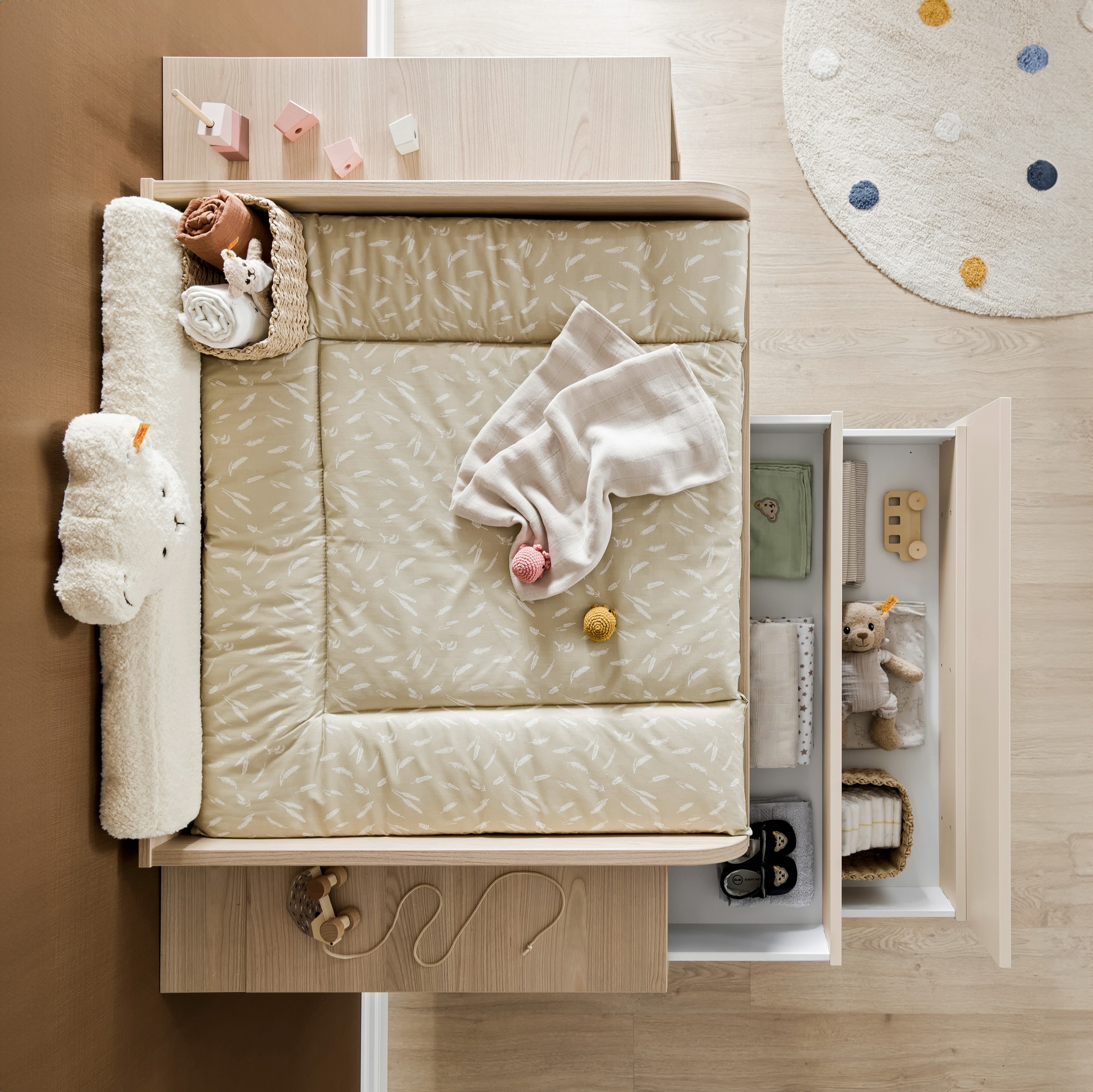 PAIDI Wickelkommode MILA & BEN beige/ braun