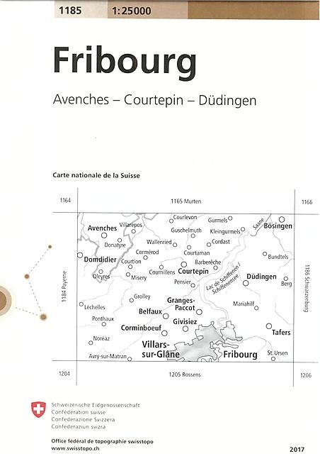 BUNDESAMT - 1185 FRIBOURG ECHELLE 1 25 000