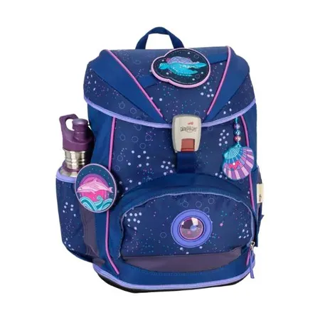 DerDieDas Schulrucksack-Set Ergoflex Deep Ocean, 5-teilig