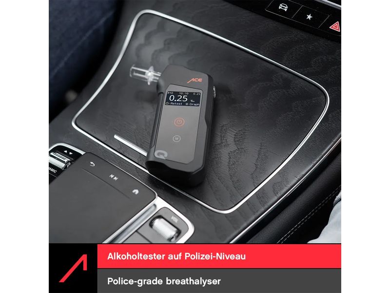 ACE Alkoholtester Q Polizeigenauer Mit 10.000 Test Speicher