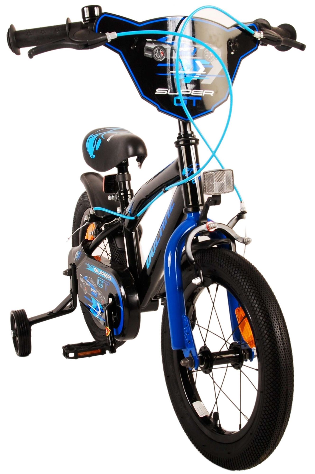 TPFSports Super GT Kinderfahrrad - Jungen - 14 Zoll - Rücktritt + Handbremse - Blau