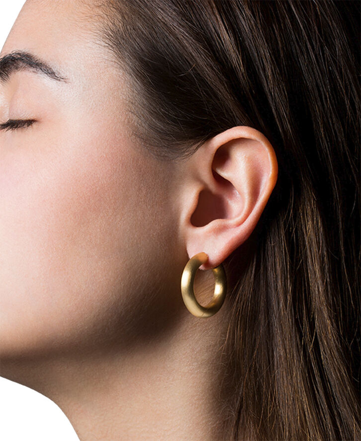 Jane Kønig Chunky Hoop, Gold-plated Sterling silver 221