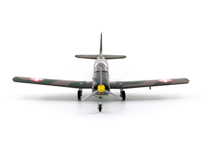 ACE Pilatus P-3 A-873 inkl. Chromständer 1:72 Massstabsmodell Metallflugzeug mit Display-Ständer