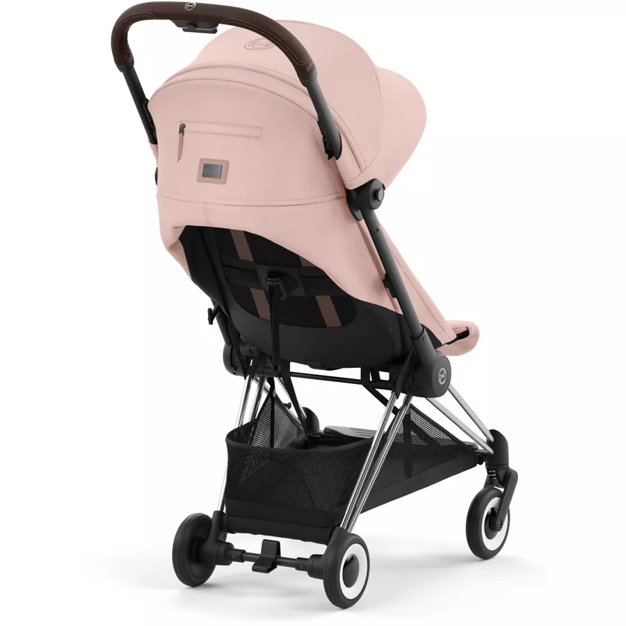 cybex PLATINUM Buggy Coya Chrome Dark Brown Peach Pink inklusive Babyschale Cloud T I-Size Plus Peach Pink und Adapter