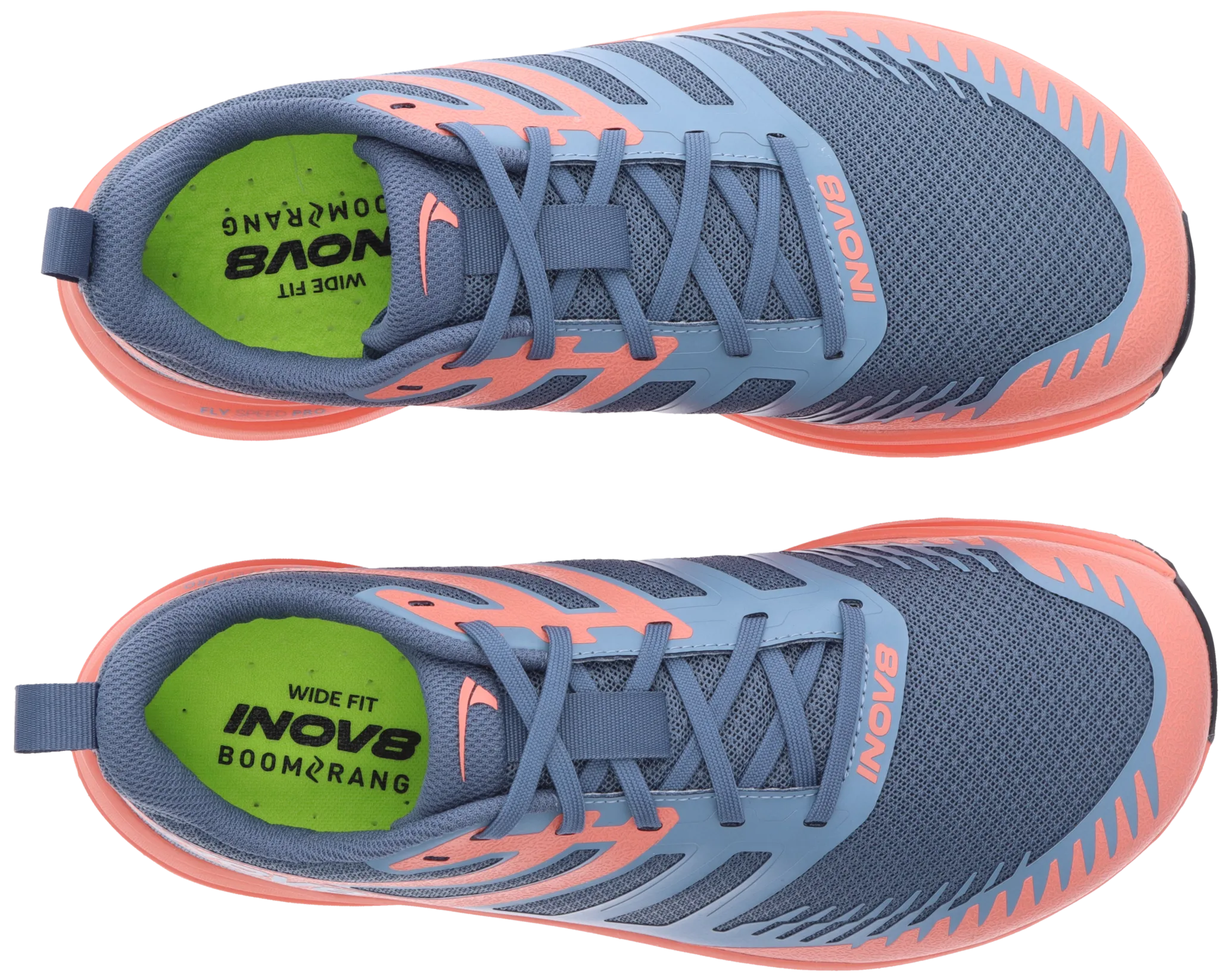 inov-8 Women's Trailfly Max Blue Grey/Coral/Light Grey