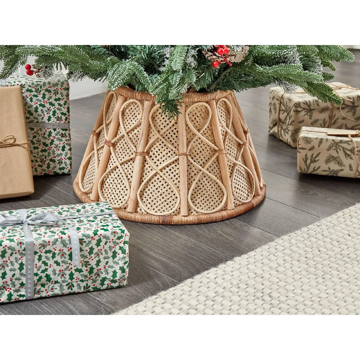 BELIANI Jupe de sapin de Noël AVENT Naturel 50 cm