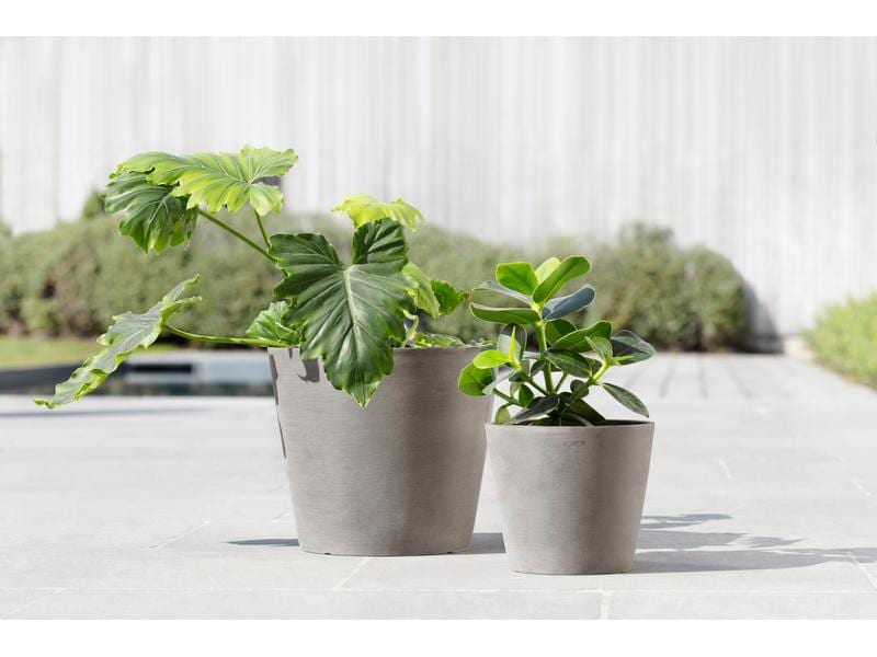 Ecopots Pflanzentopf Amsterdam 20, French Taupe Robuster und langlebiger Blumentopf