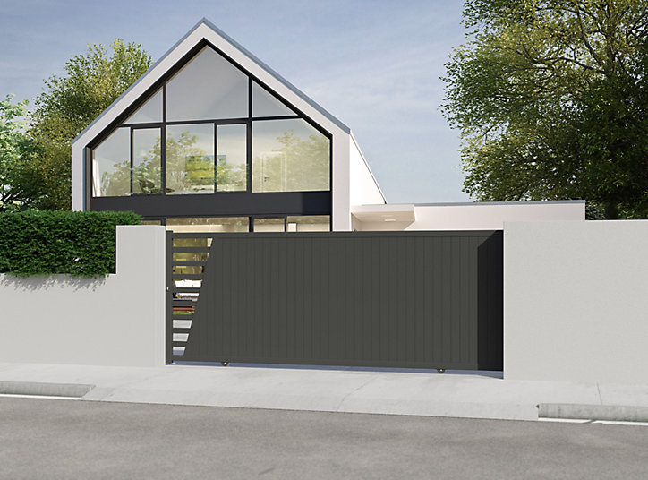 Portail coulissant DOSSEN 4,10X1,60 m GRIS70