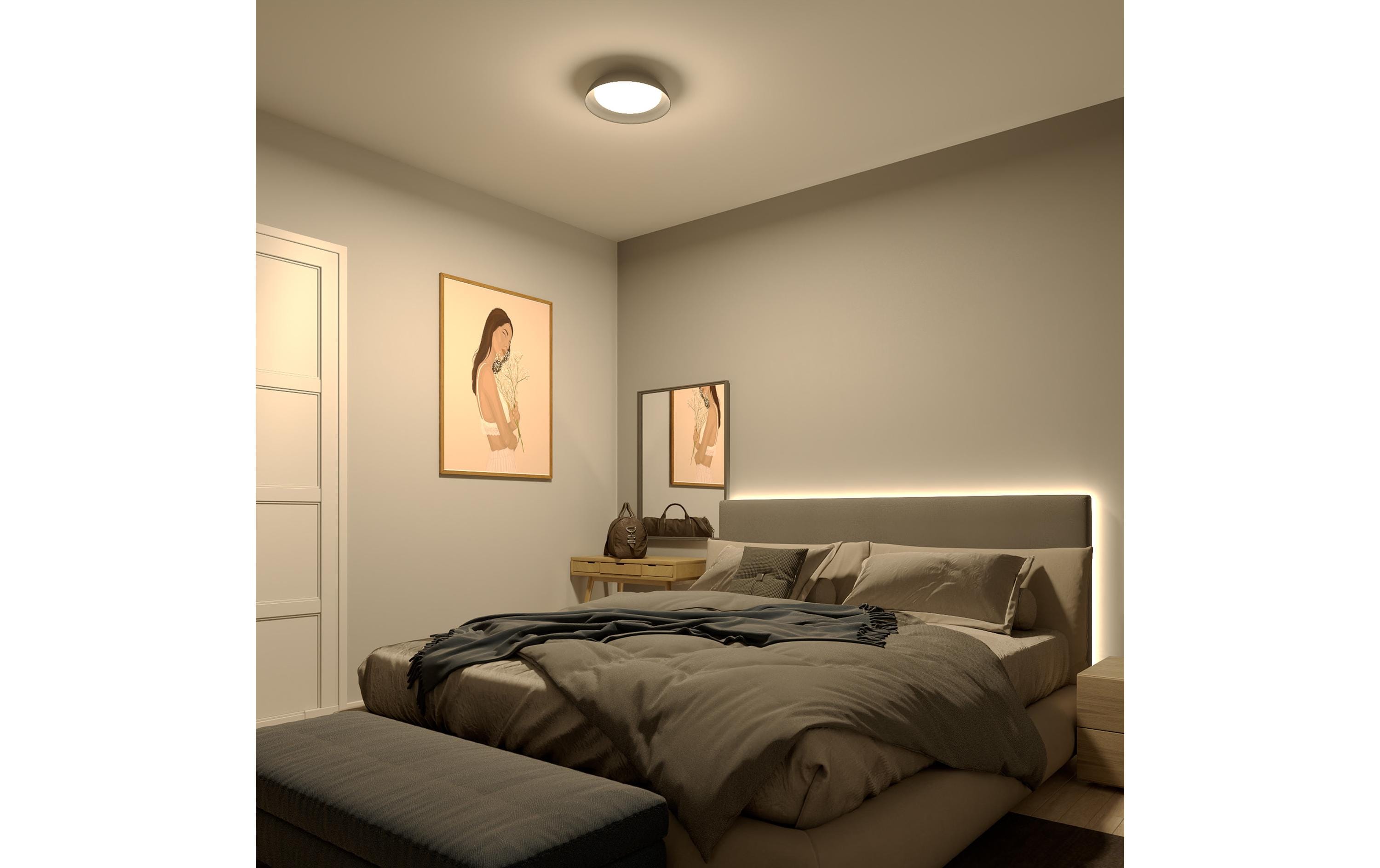 Deckenleuchte Fleta Ultra-Efficient 2700K, 1850 Lm, Trans.Deckenleuchte dimmbar für individuelle Lichtstimmung