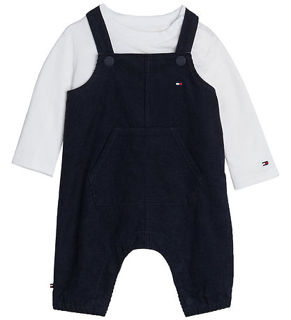 Tommy Hilfiger S?t - Smækbukser/Bluse - Desert Sky/Hvid