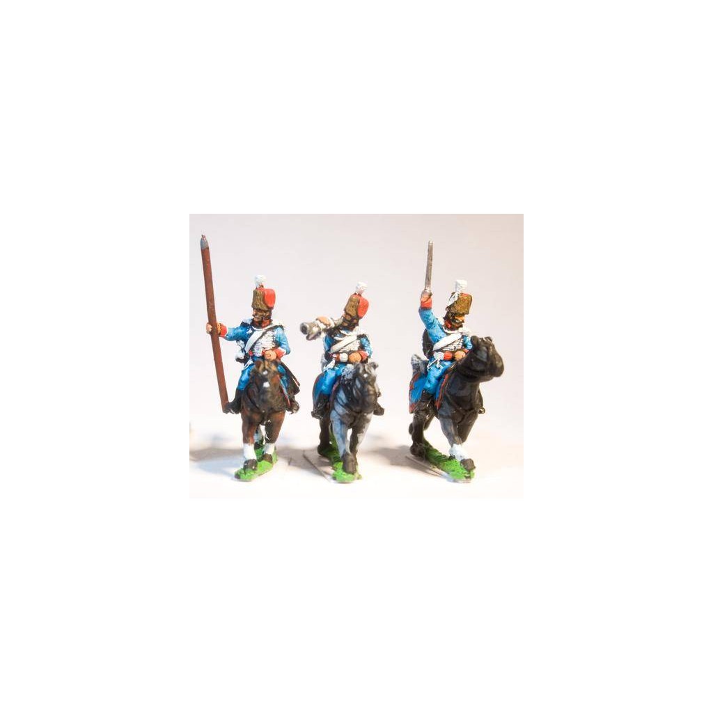 Cavalry: Command: Hussar: Officer, Standard Bearer & Trumpeter