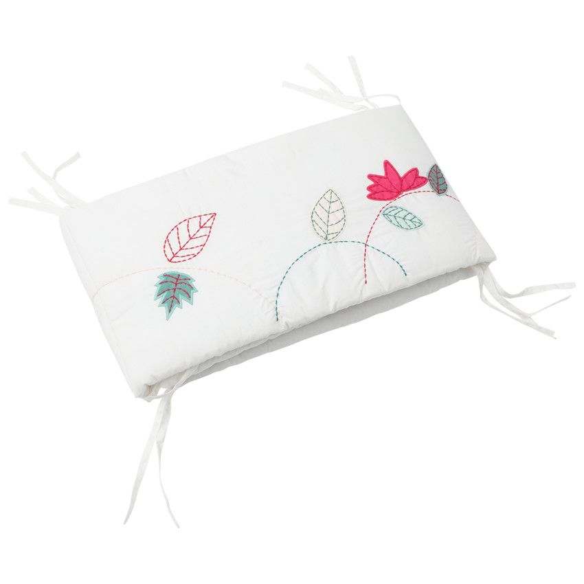 Tour de lit 3 pans fille Poetic nature - Ecru