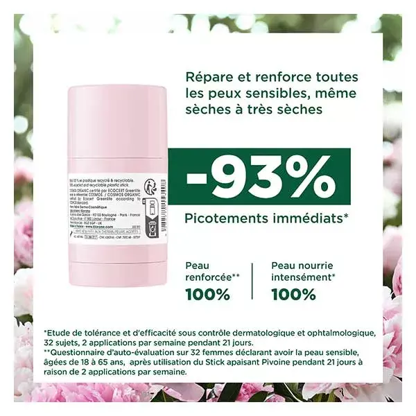 Máscara calmante de peônia Klorane 25g