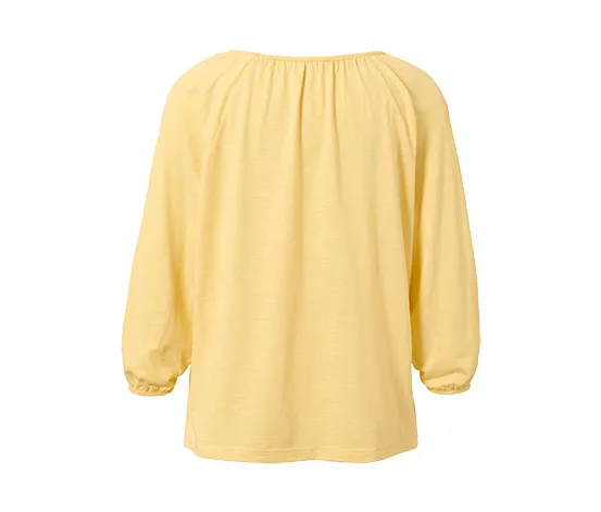 Blusenshirt mit 3/4-Arm, gelb
