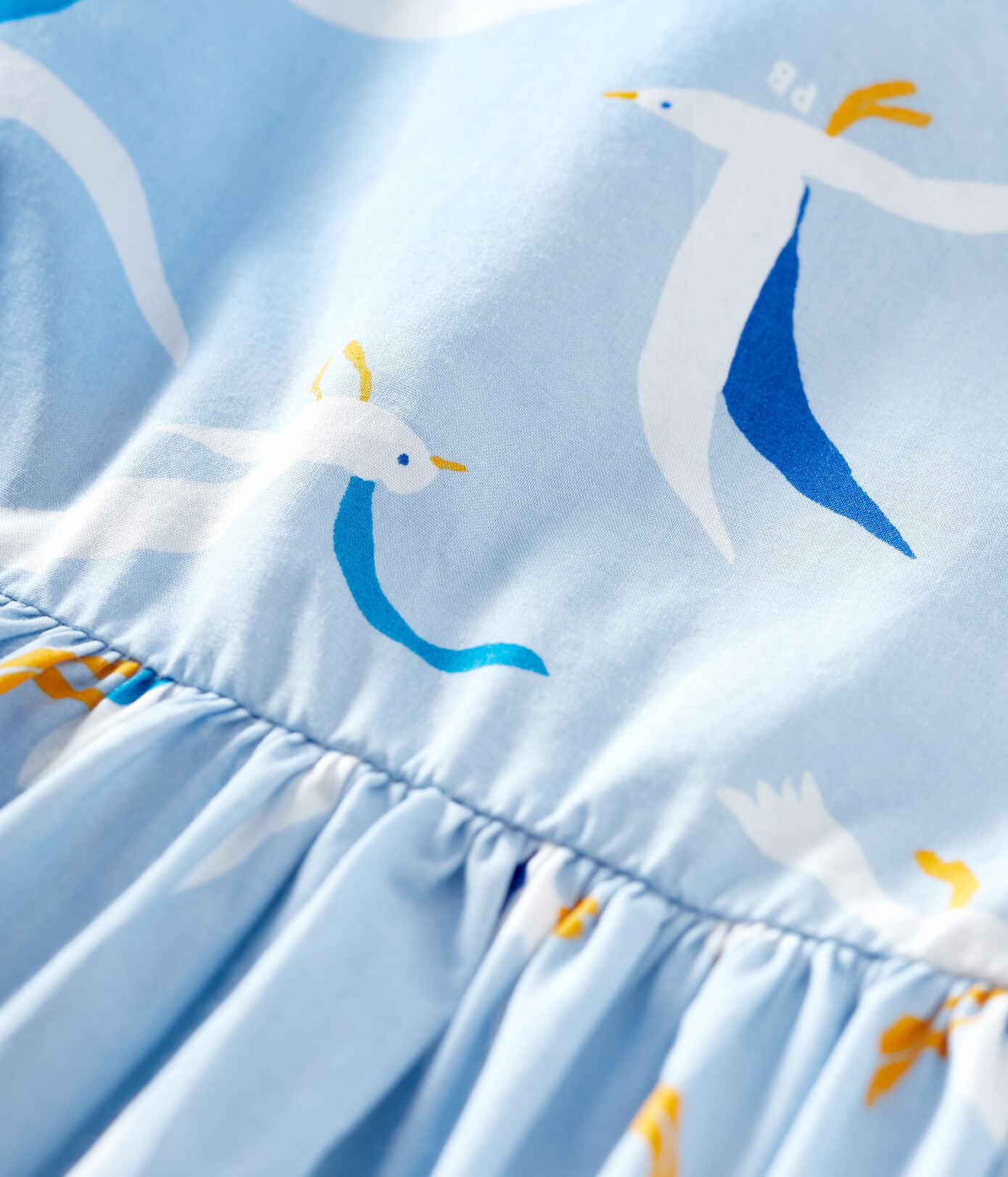 Robe manches courtes en popeline bébé fille