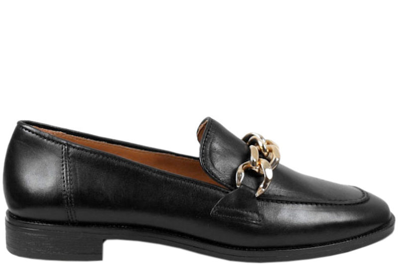 STOCKHOLM DESIGN SORT SKIND LOAFERS