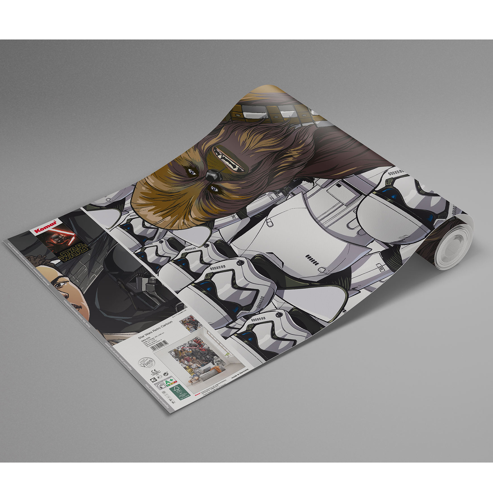 Vlies-Fototapete STAR WARS RETRO CARTOON - bunt - 200x280 cm