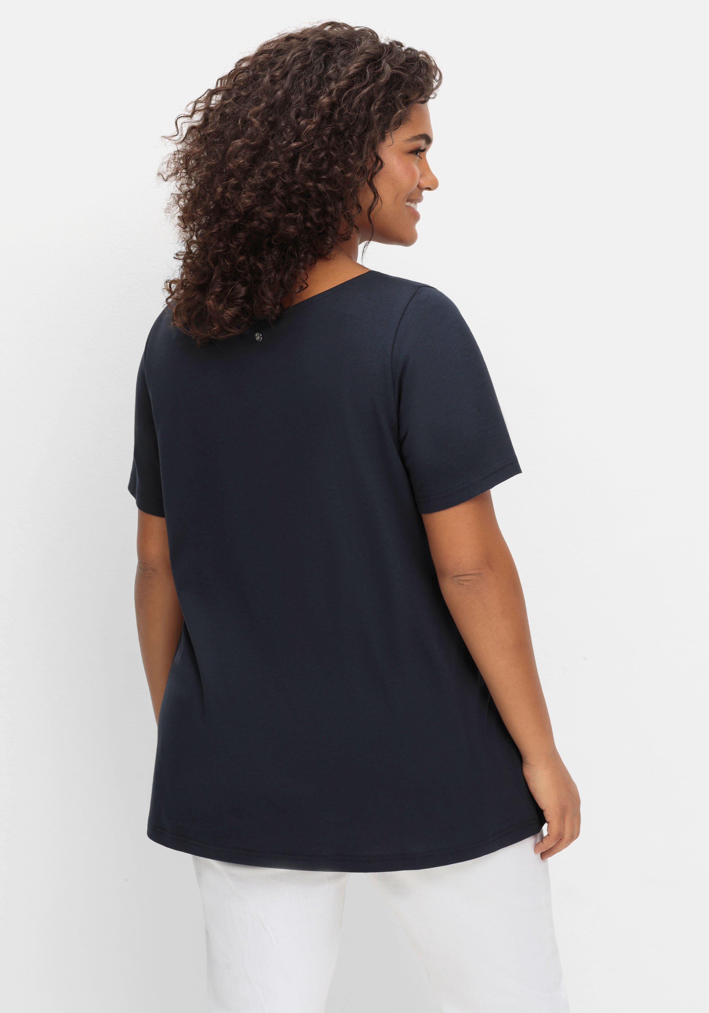 Shirt mit Flügelärmeln und Karree-Ausschnitt