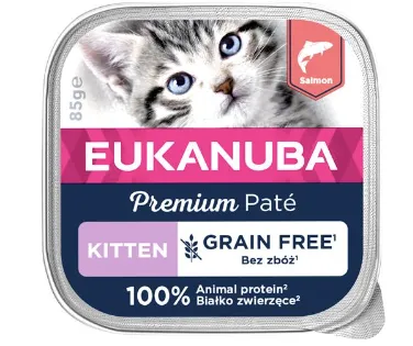 Eukanuba Euk Cat Kitten Salmon Pate 12x85g