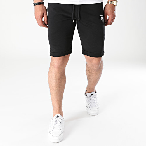 Short Jogging Logo Noir Blanc