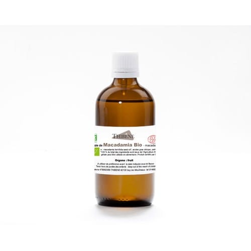 Huile végétale de macadamia vierge bio