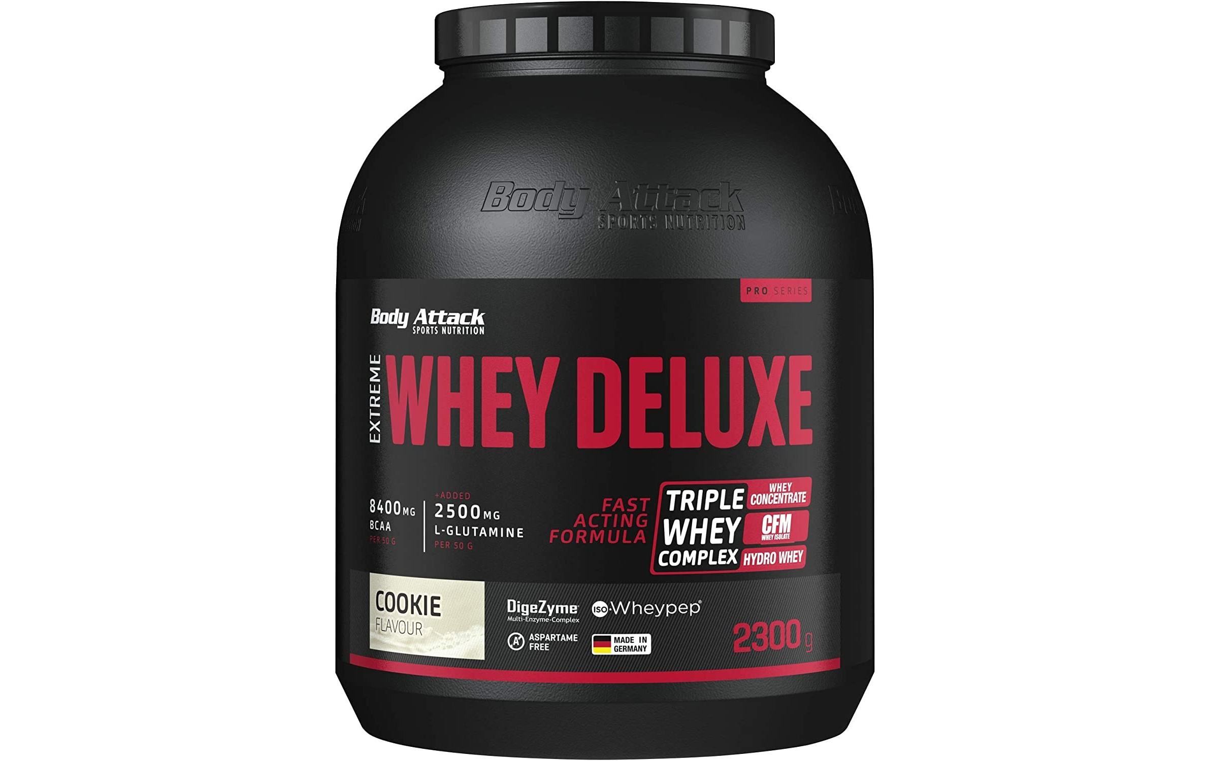 Pulver Extreme Whey Deluxe Cookie/Crème 2300 gMehrkomponentenprotein mit hohem Eiweissgehalt