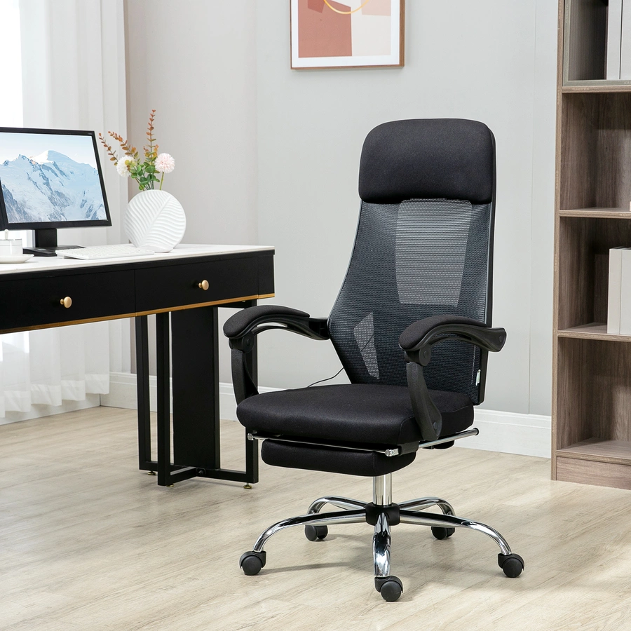 Vinsetto Bürostuhl mit Massagefunktion schwarz