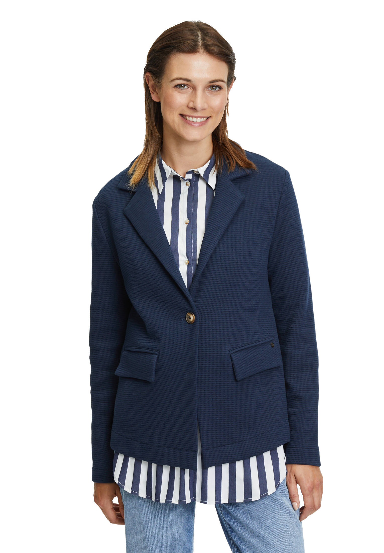 Betty & Co| Damen Sweatblazer mit Taschen