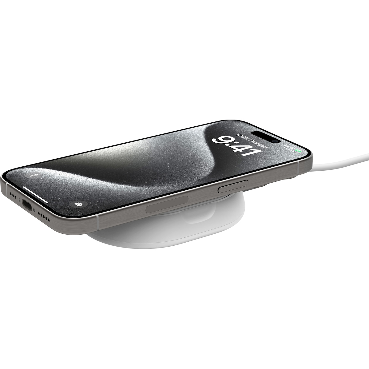 Belkin BoostCharge Pro Qi2 15W magnetisk konvertibel lader (hvit)