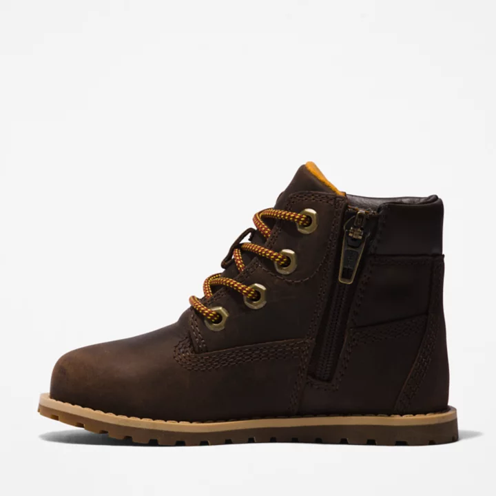 Bota infantil Pokey Pine de 15 cm na cor marrom escuro