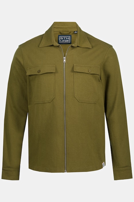 STHUGE Hemd, Overshirt, Sweat, Langarm, Modern Fit, Kentkragen, bis 8 XL