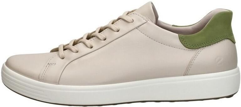 ECCO Soft 7 Slip Lace Sneakers Laag gebroken wit