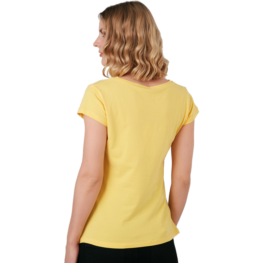 M.M.C. Umstandsshirt Baby Flucht mit Motiv Gelb