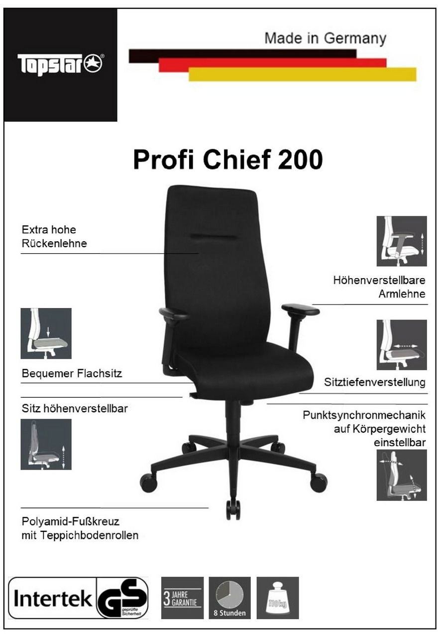 Topstar Chefsessel PROFI CHIEF 200