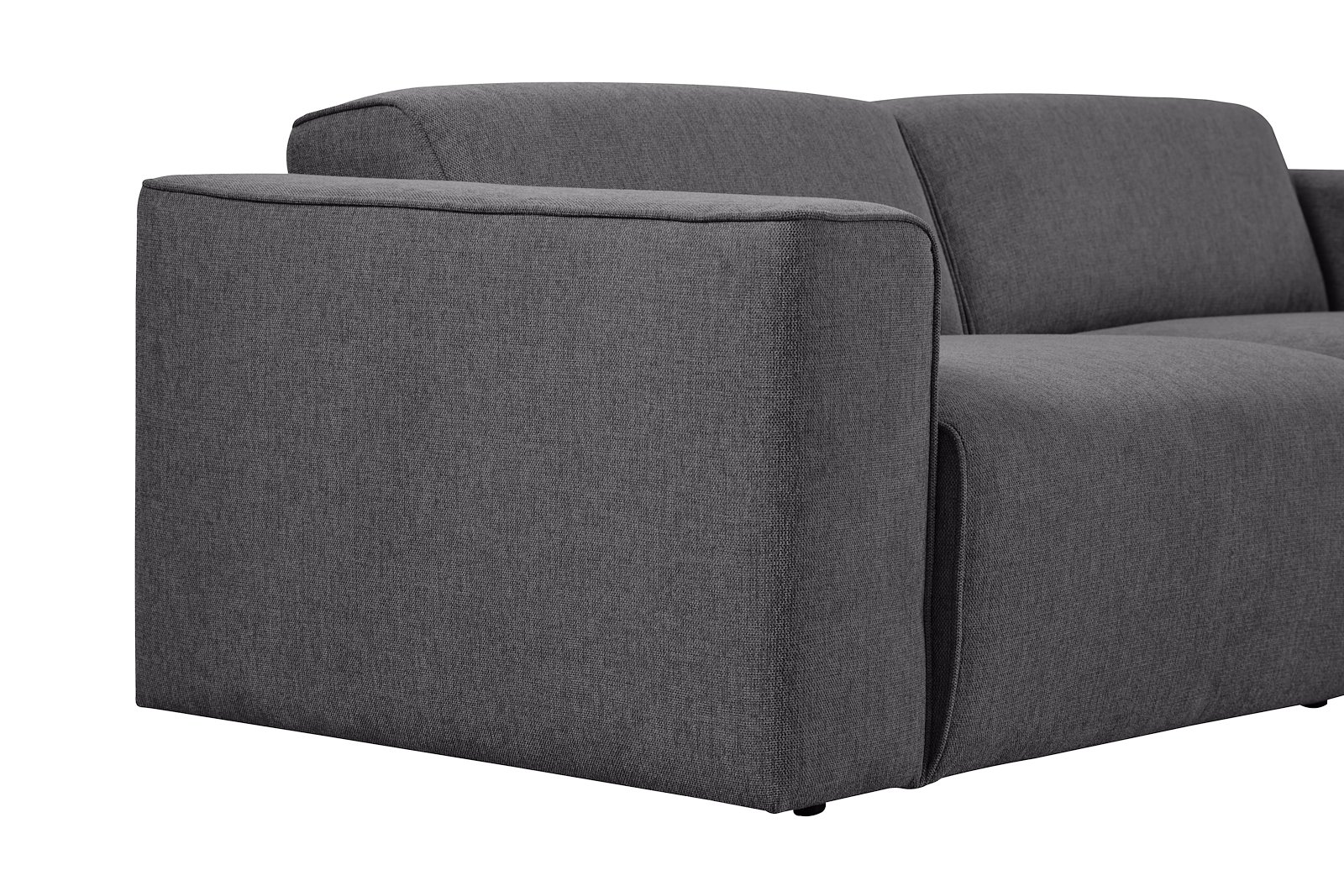 Enjoy 3-seter sofa 3-seter i tekstil Brego 18 antrasitt med sorte ben