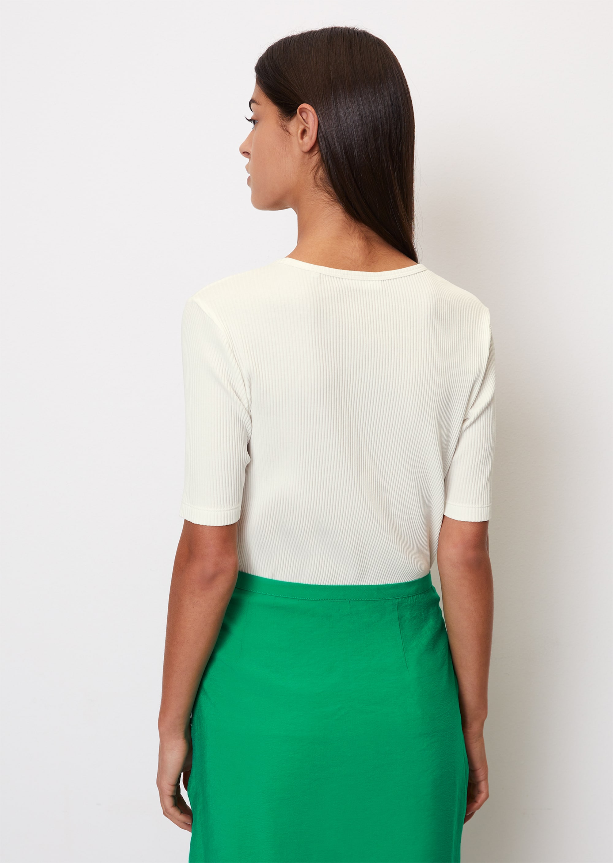 T-Shirt slim aus Ripp-Jersey
