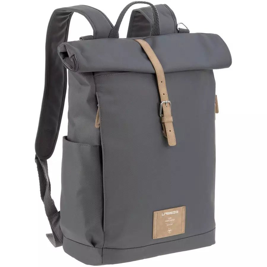 LÄSSIG Wickelrucksack Rolltop Backpack anthrazit