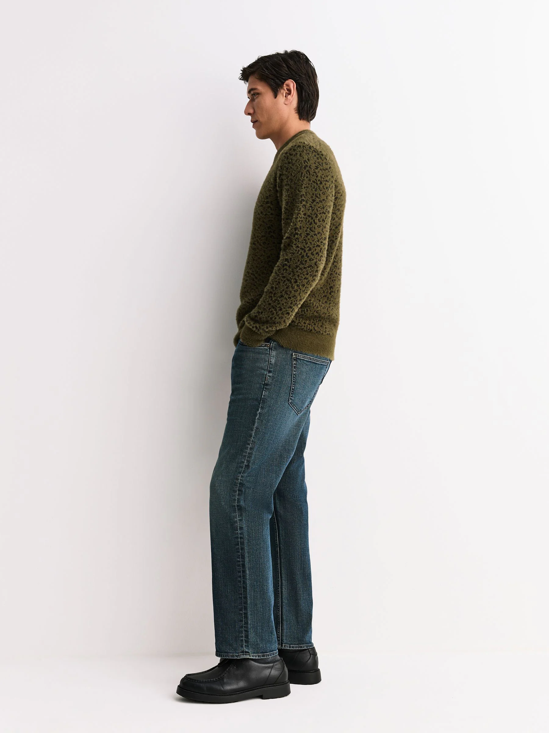 Diepblauw - Straight fit - Vintage wash denim jeans