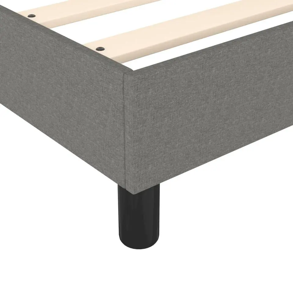 vidaXL - Bed frame met hout lattenbodem - Donkergrijs - Stof - 90x200 cm