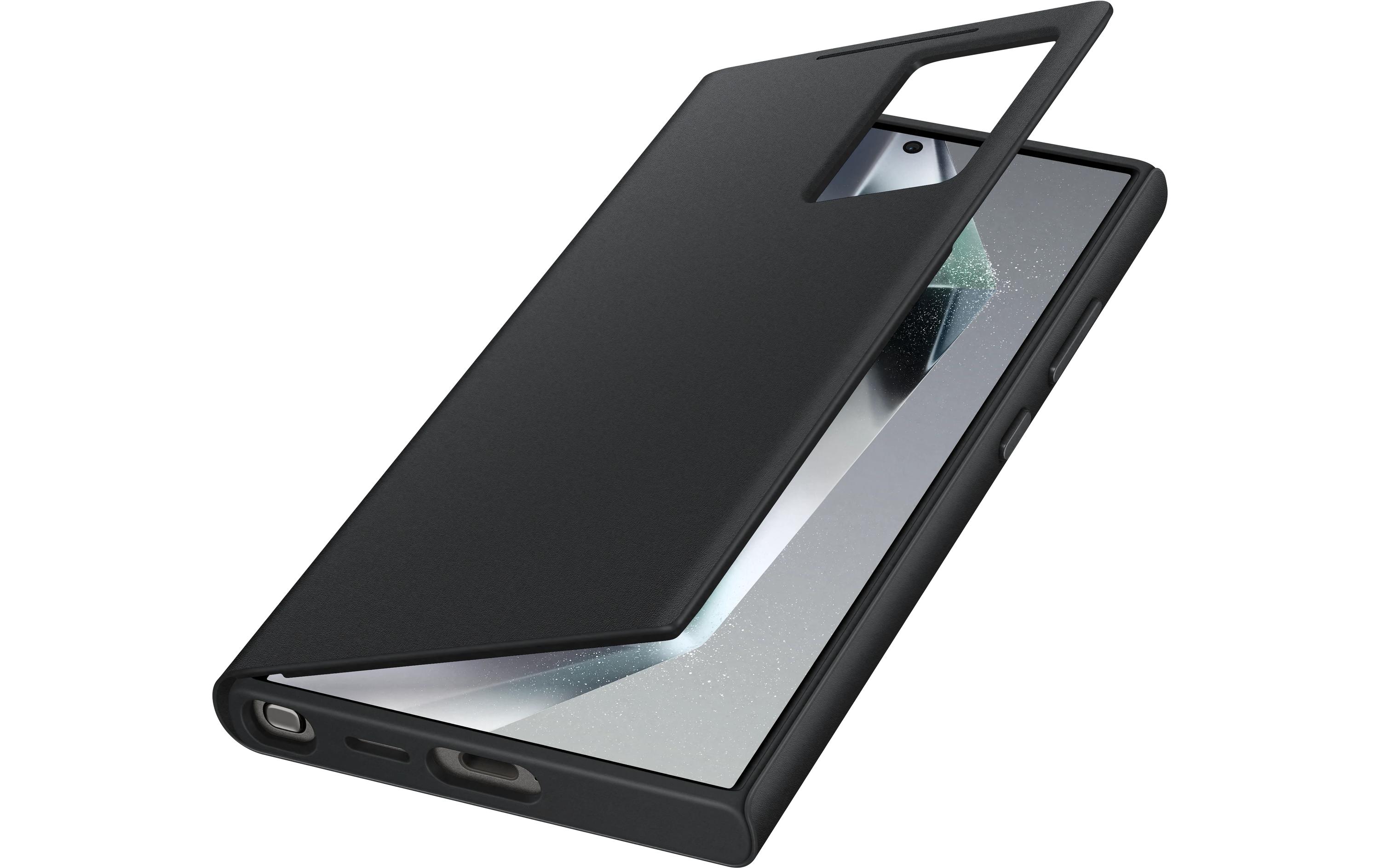 Book Cover Smart View Galaxy S24 Ultra SchwarzSchutzhülle mit Touch-Interface für das Samsung Galaxy S24 Ultra