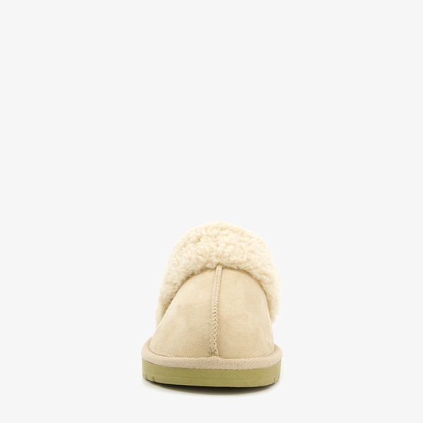 Supercracks gevoerde dames pantoffels beige