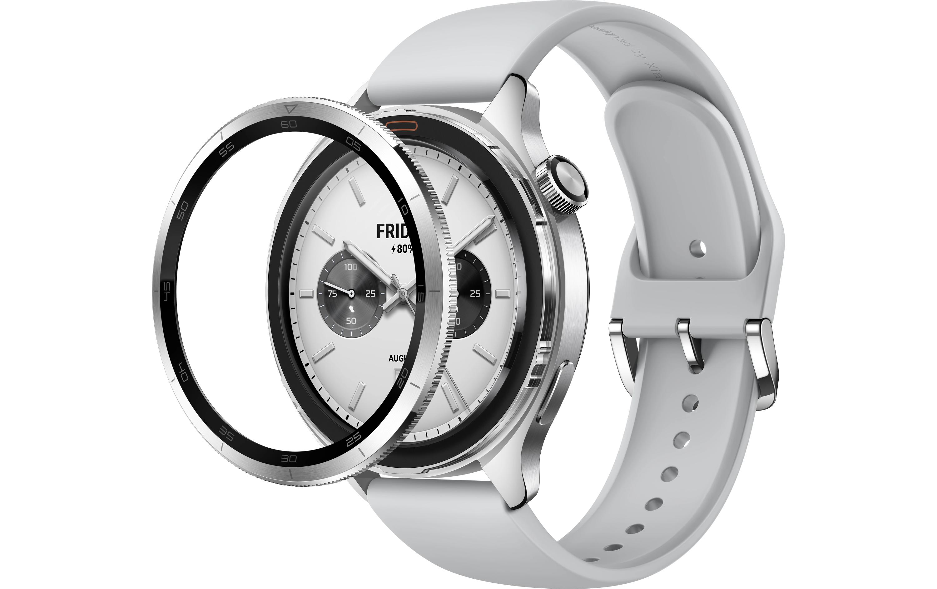 Smartwatch S4 Silber<br>Smartwatch mit drehbarer Krone und AMOLED-Display