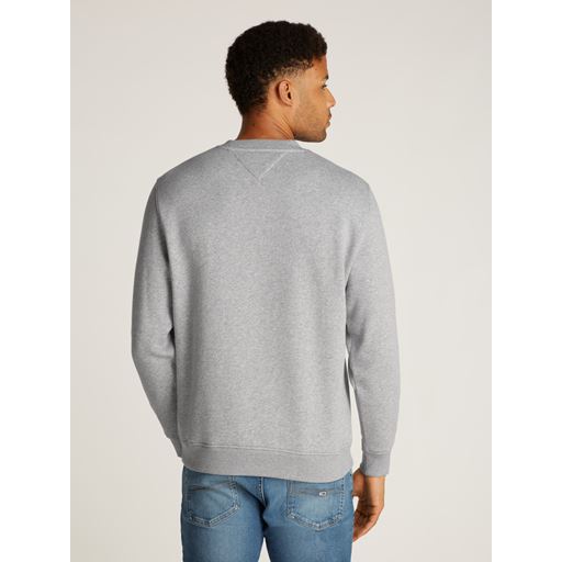 Tommy Jeans Flag Crew Sweatshirt, Grey Htr, XL