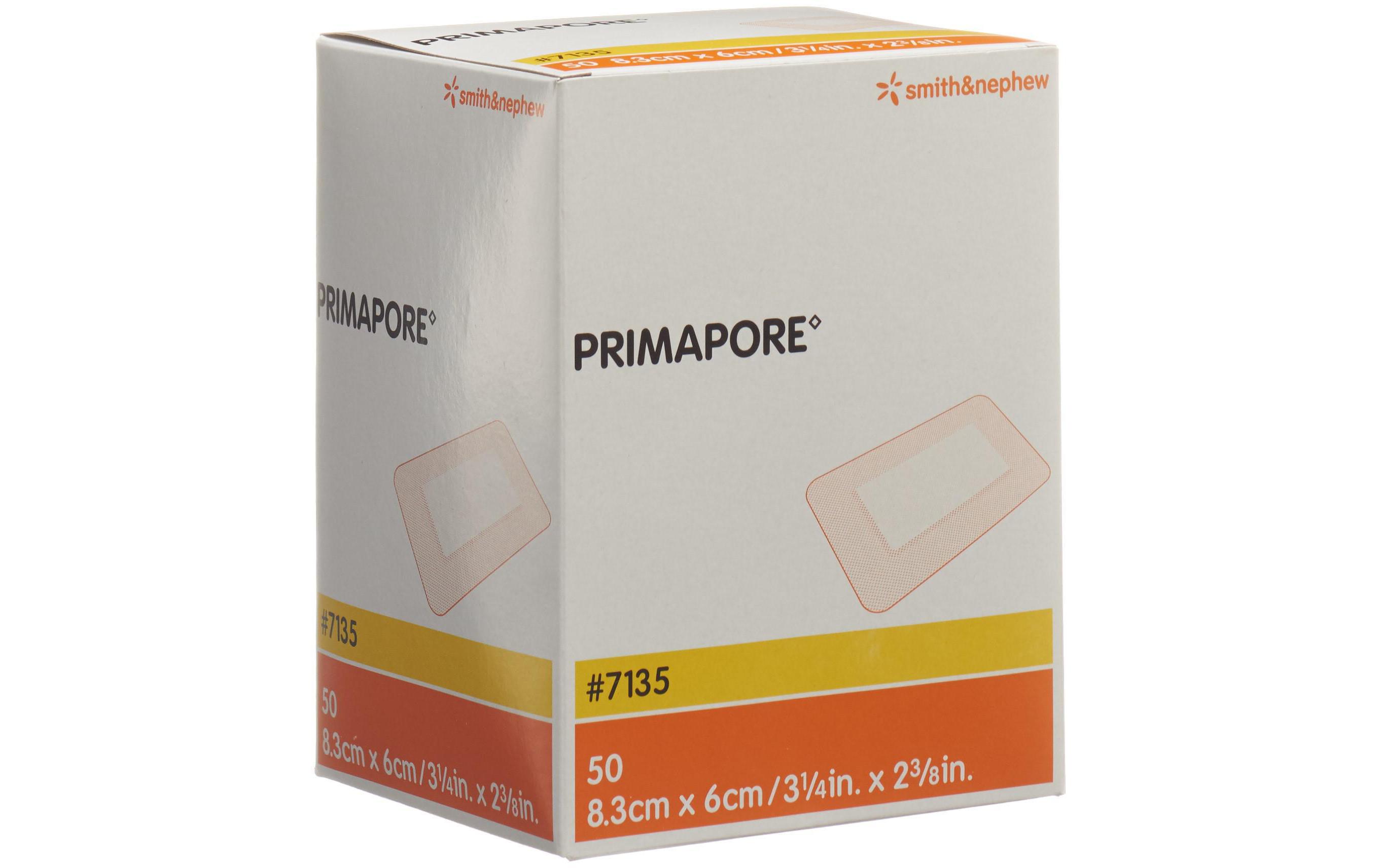 Wundpflaster Primapore 8.3 x 6 cm 50 StückVliesstoffverband mit absorbierendem Wundpad