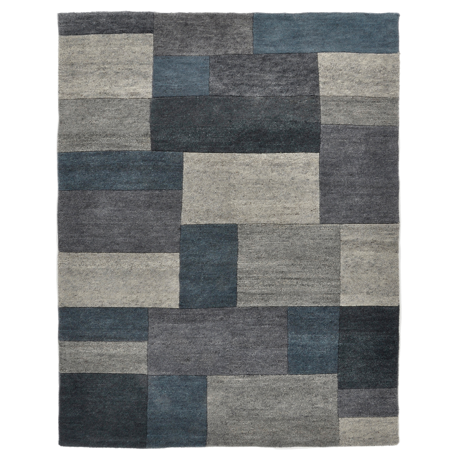 Teppich DALAS - anthrazit - handgeknüpft - 60x90 cm