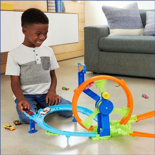Hot Wheels Razendsnel Lanceren en Loopen - Loopingbaan