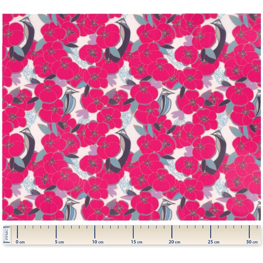 Coupon Tissu Enduit De 35Cm Ex2440 Coton D'or Fuchsia